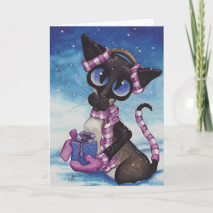 Winter Siamese Feiertagskarte