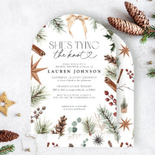 Winter Sie bindet das Brautparty des Knotenbruchs Einladung