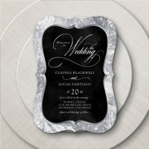 Winter Silver Black Glitzern Wedding