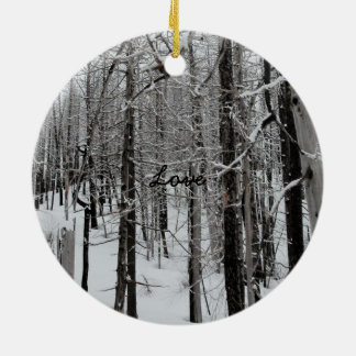 Winter-Ski/Liebe-Weihnachtsverzierung Keramik Ornament