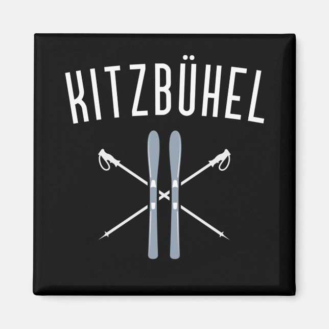 Winter Ski Österreich Tirol Kitzbühel Wintersport Magnet (Vorne)