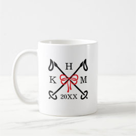 Winter Ski Slopes Monogram Mug Kaffeetasse