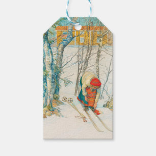 Winter Ski von Carl Larsson Geschenkanhänger