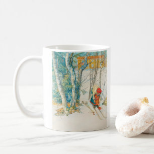 Winter Ski von Carl Larsson Kaffeetasse