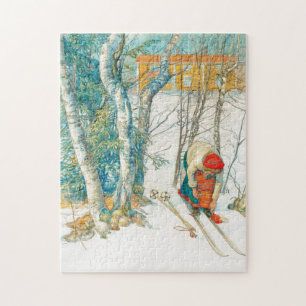 Winter Ski von Carl Larsson Puzzle