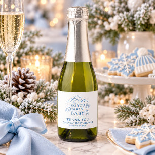 Winter Ski You Soon Blue Boy Baby Shower