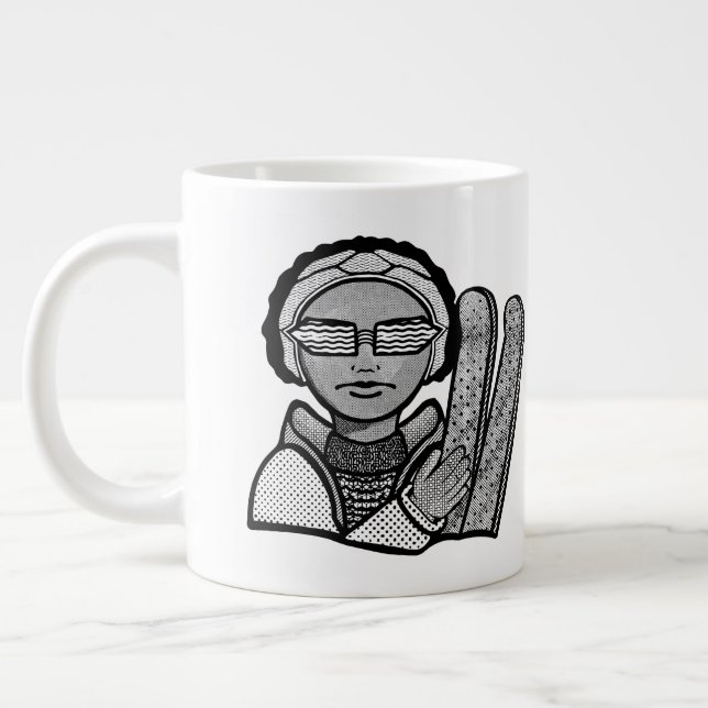Winter Skifahren Jumbo-Tasse (Links)