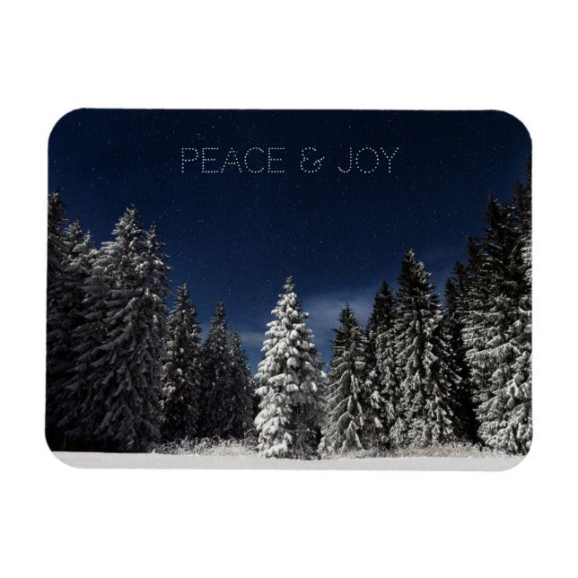 Winter Sky benutzerdefinierte Textmagnet Magnet (Horizontal)