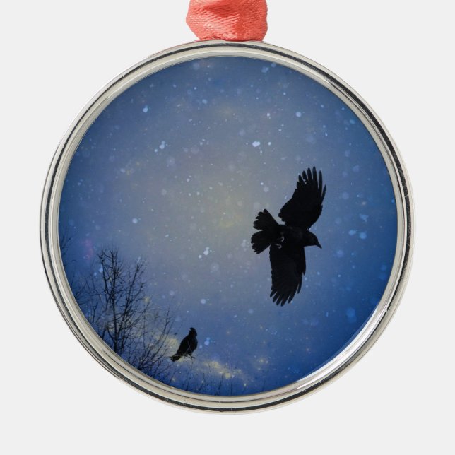Winter Sky Ornament Aus Metall (Vorne)