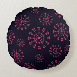Winter Sky Round Pillow Rundes Kissen