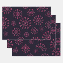 Winter Sky Wrapping Paper Flat Sheet Set 3