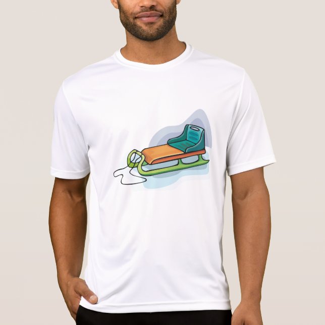 Winter Sled Fun Snow Sledge T-Shirt (Vorderseite)