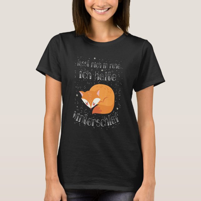 Winter Sleep Fox Pajamas Fox T-Shirt (Vorderseite)