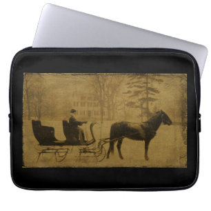 Winter Sleigh Ride - Projekttasche Laptopschutzhülle