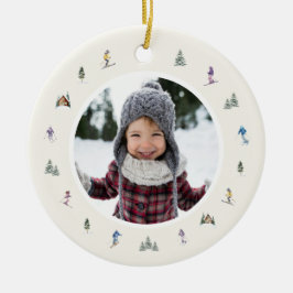 WINTER SLOPES Photo  Keramik Ornament