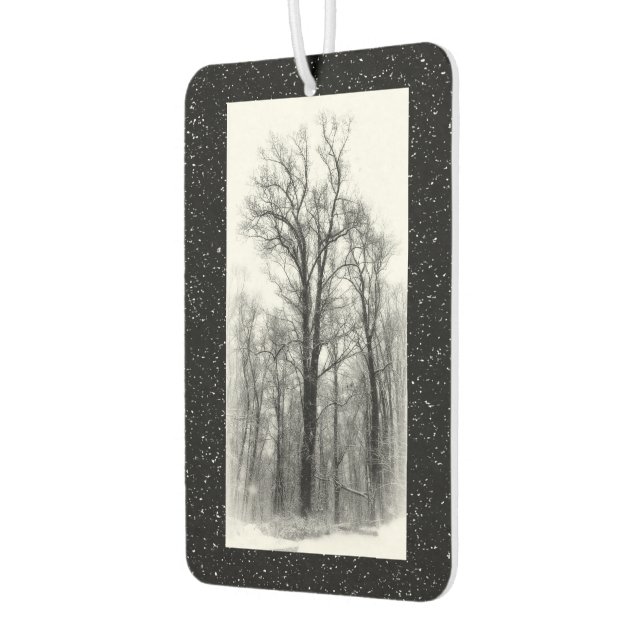 Winter Snow and Poplar Trees Air Freshener Autolufterfrischer (Links)