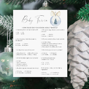 Winter Snow Baby Trivia   Baby Showspiel
