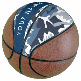 Winter Snow Blue Camouflage Ihr Name Personalisier Basketball