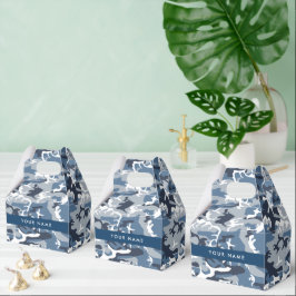 Winter Snow Blue Camouflage Ihr Name Personalisier Geschenkschachtel