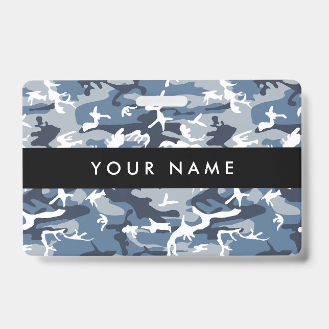 Winter Snow Blue Camouflage, Militär, Armee Ausweis (Vorderseite)