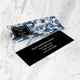 Winter Snow Blue Camouflage, Militär, Armee Mini Visitenkarte