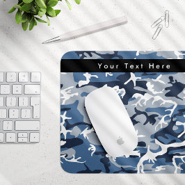 Winter Snow Blue Camouflage, Militär, Armee Mousepad