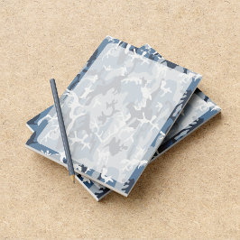 Winter Snow Blue Camouflage, Militär, Armee Notizblock