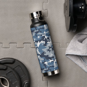Winter Snow Blue Camouflage, Militär, Armee Trinkflasche