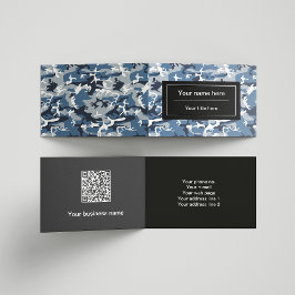 Winter Snow Blue Camouflage, Militär, Armee Visitenkarten