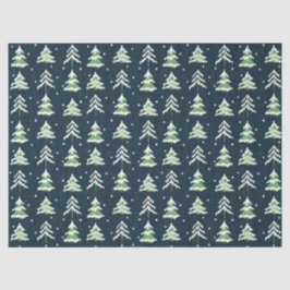 Winter Snow Evergreen Trees Seidenpapier