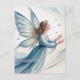 Winter Snow Fairy Watercolor Art Postkarte