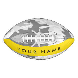 Winter Snow Gray Camouflage Ihr Name personalisier Football