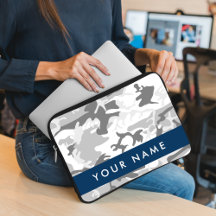 Winter Snow Gray Camouflage Ihr Name personalisier