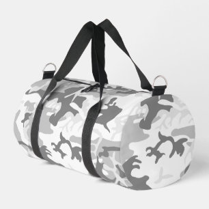 Winter Snow Gray Camouflage, Militär, Armee Duffle Bag