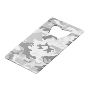Winter Snow Gray Camouflage, Militär, Armee Geldbeutel Flaschenöffner