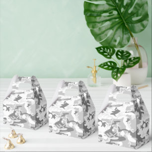 Winter Snow Gray Camouflage, Militär, Armee Geschenkschachtel