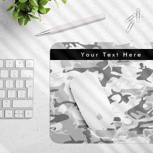 Winter Snow Gray Camouflage, Militär, Armee Mousepad