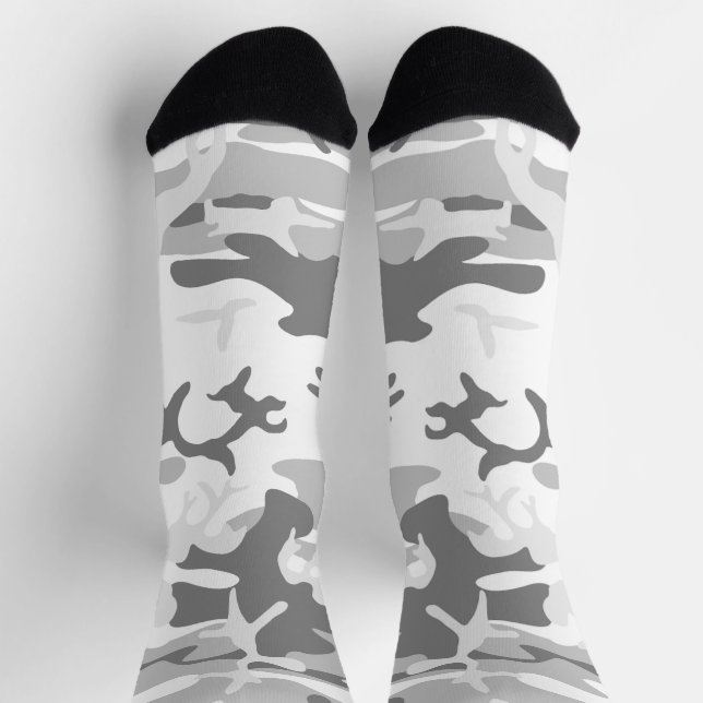 Winter Snow Gray Camouflage, Militär, Armee Socken (Oben)