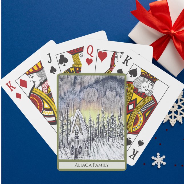 Winter Snow Magical Custom Classic Playing Cards. Spielkarten (Von Creator hochgeladen)