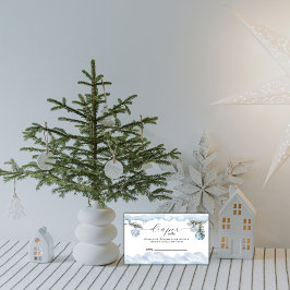 Winter Snow Mountain Diaper Raffle Baby Shower Begleitkarte