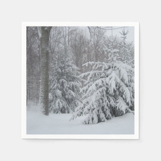 Winter Snow Scene Napkins Serviette (Vorderseite)