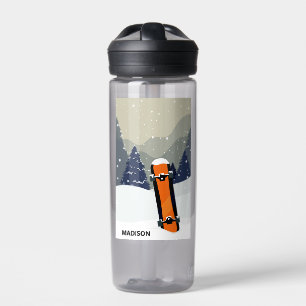 Winter Snowboard individuelle Name Trinkflasche