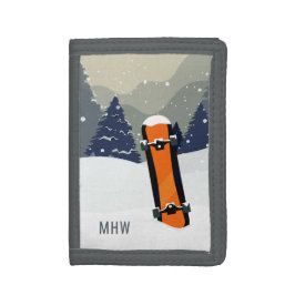 Winter Snowboard kundenspezifische Mono-Wallets Tri-fold Geldbeutel