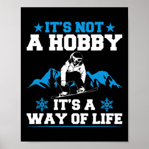 Winter Snowboarden ist kein Kinderbecken Poster