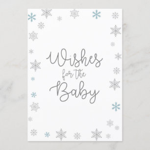 Winter Snowflake Baby Shooter Sign Size 12x18" Einladung