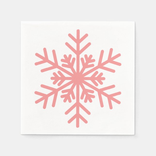Winter Snowflake Baby Showtail Napkin Serviette (Vorderseite)