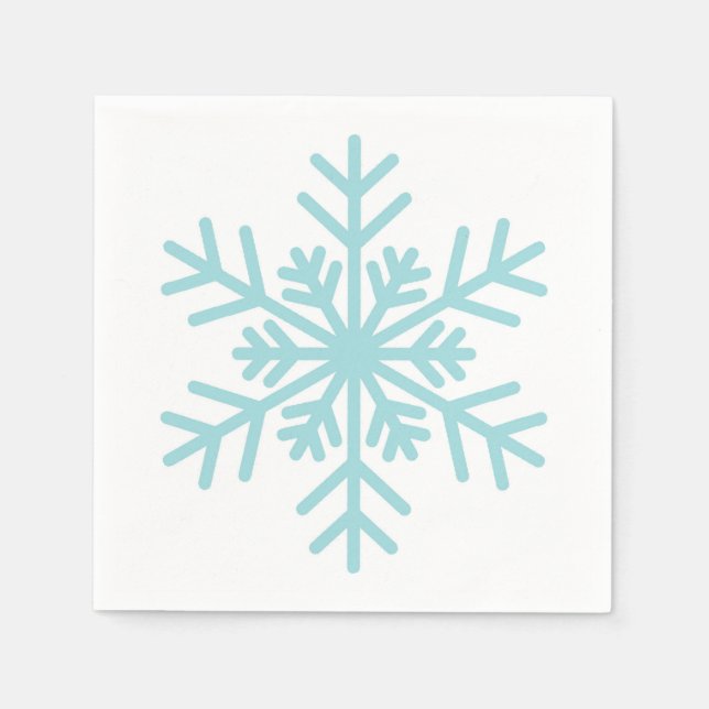 Winter Snowflake Baby Showtail Napkin Serviette (Vorderseite)
