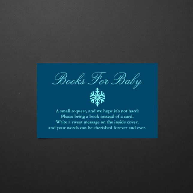 Winter Snowflake Babydusche Bücher für Babykarte Begleitkarte (Von Creator hochgeladen)