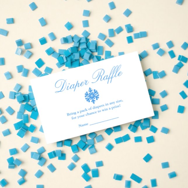 Winter Snowflake Babydusche Windelwaschkarte Begleitkarte (Von Creator hochgeladen)