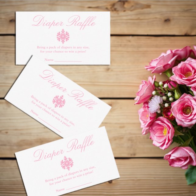 Winter Snowflake Babydusche Windelwaschkarte Begleitkarte (Von Creator hochgeladen)